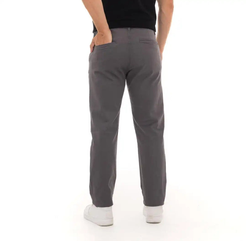 Calça masculina de sarja, alfaiataria, casual e social