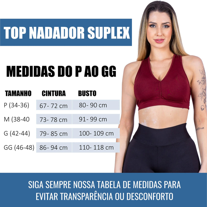 Top com bojo removivel para academia
