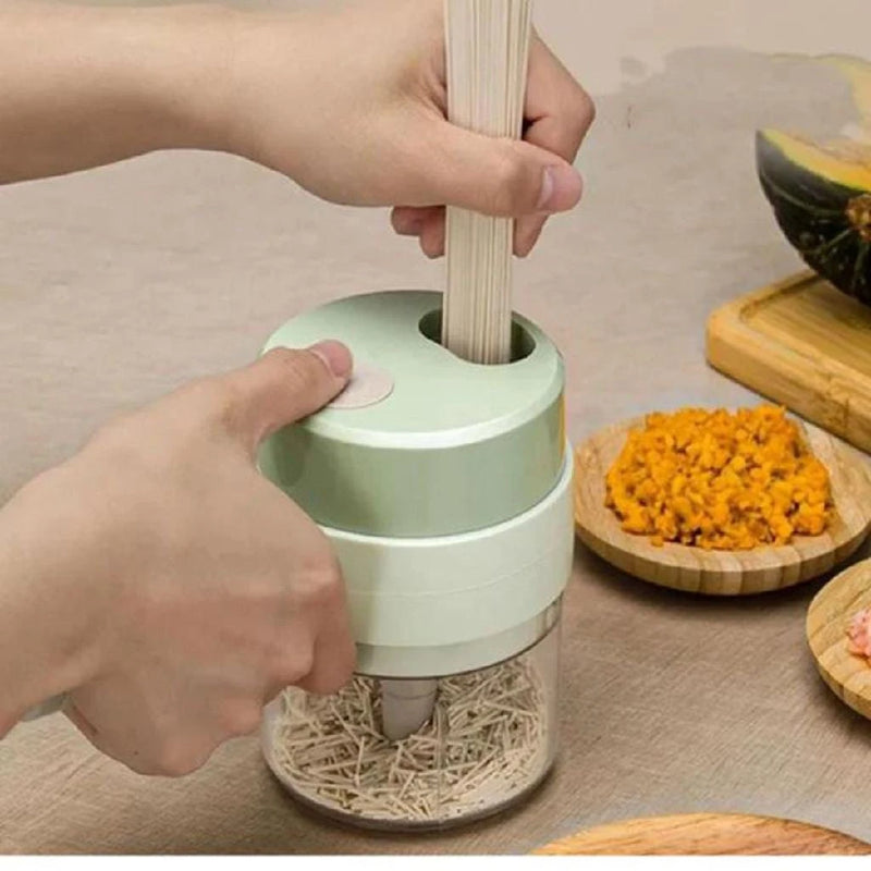 Cortador e triturador elétrico de vegetais multifuncional sem fio