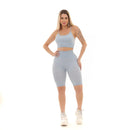 Conjunto fitness top mais bermuda levanta bum bum