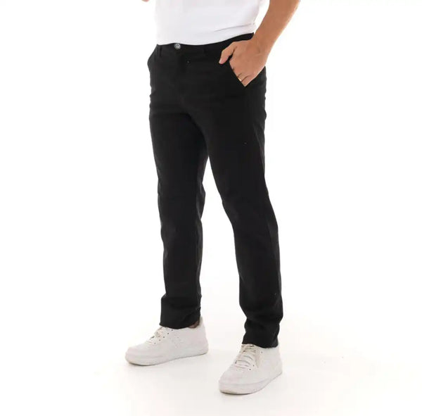 Calça masculina de sarja, alfaiataria, casual e social
