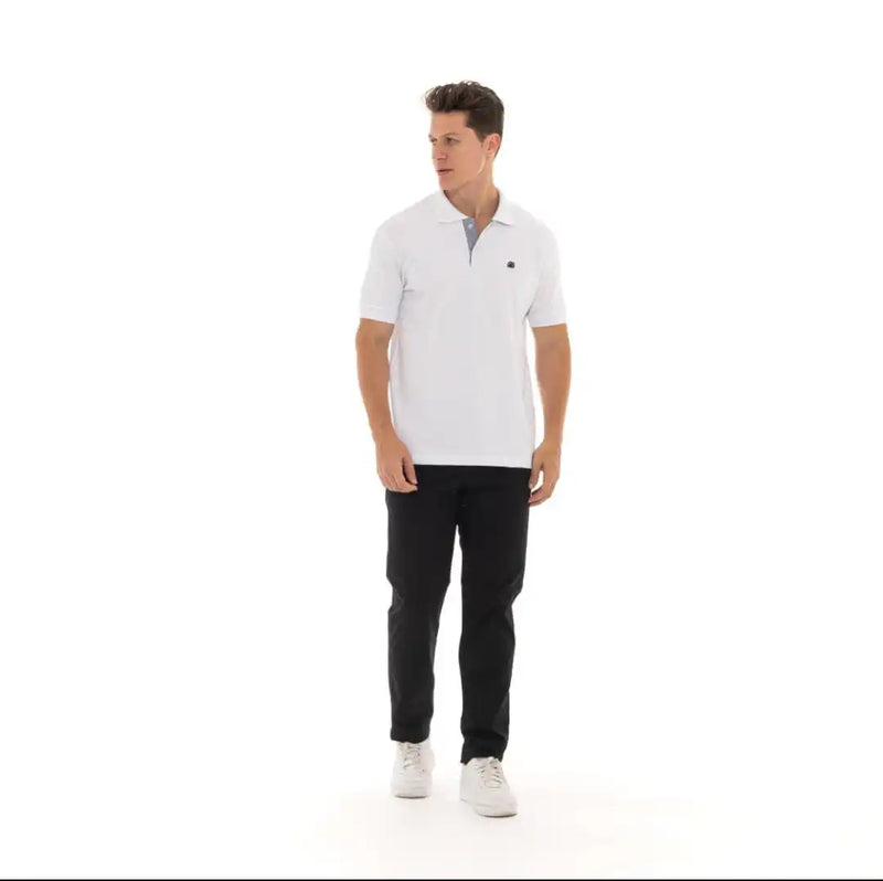 Calça masculina de sarja, alfaiataria, casual e social