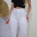 Calça feminina premium, jeans skinny branca