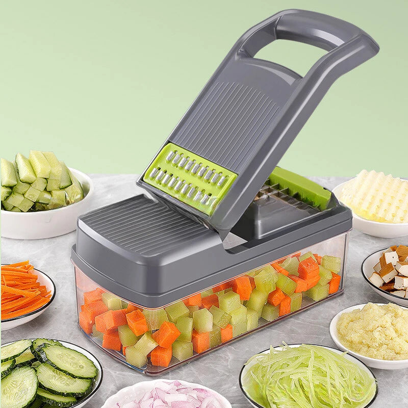 Cortador e multifatiador de frutas e legumes, laminas em aço inox