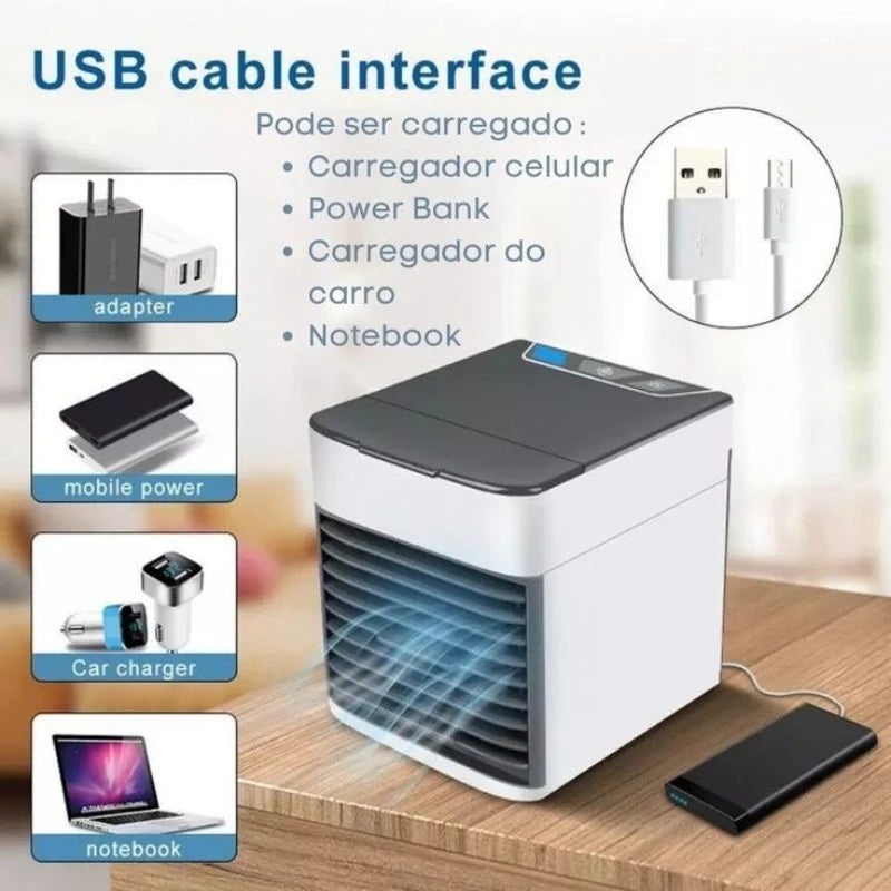 Mine ar condicionado, circulador e umidificador do ar com 3 velocidades