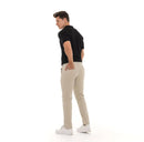Calça masculina de sarja, alfaiataria, casual e social