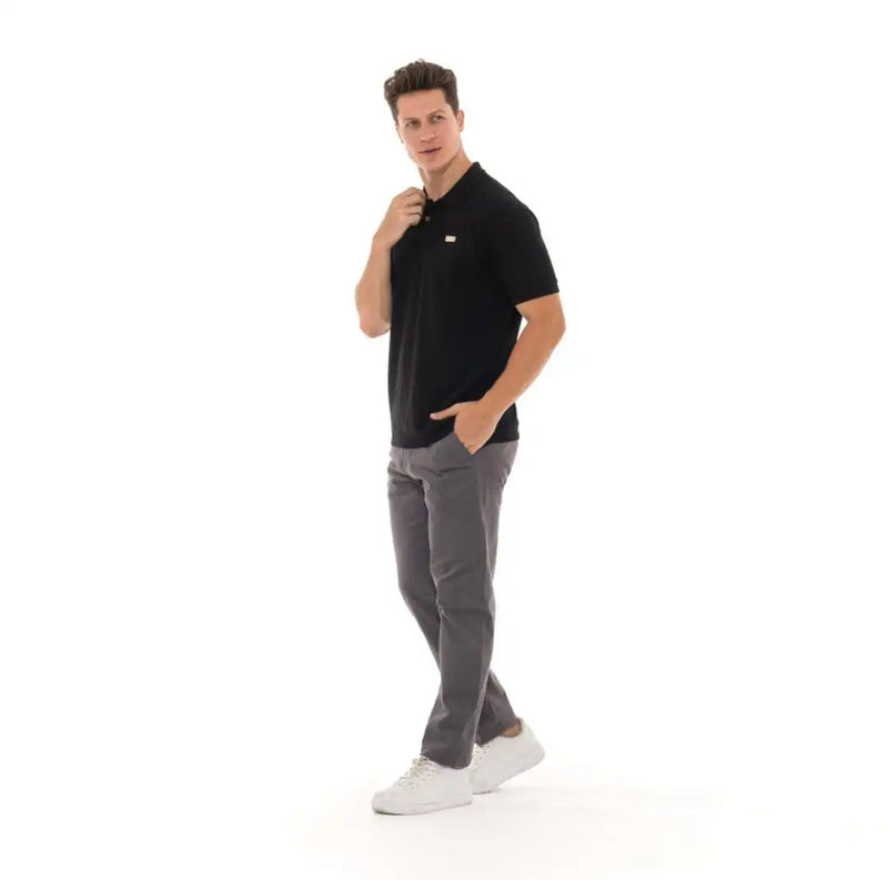 Calça masculina de sarja, alfaiataria, casual e social