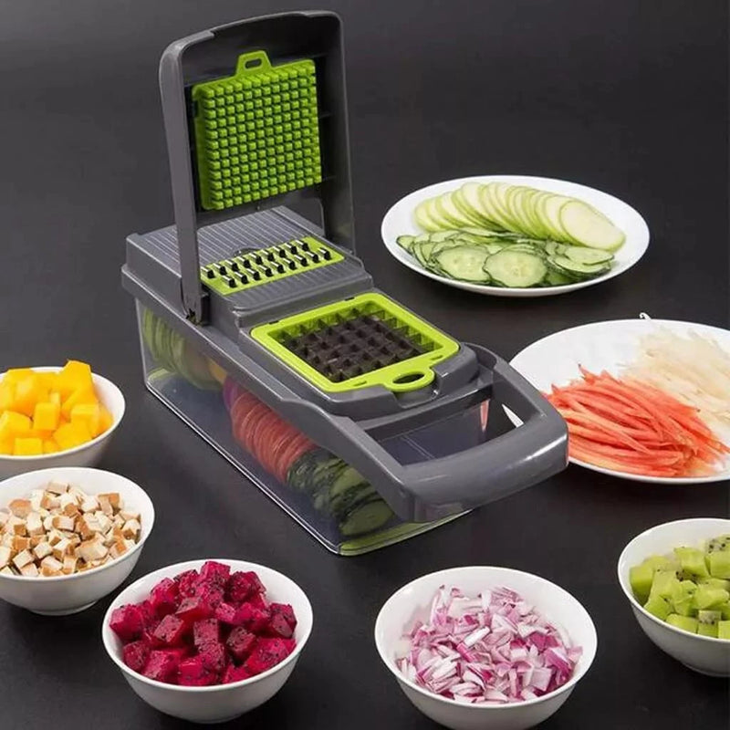 Cortador e multifatiador de frutas e legumes, laminas em aço inox