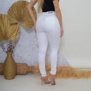 Calça feminina premium, jeans skinny branca
