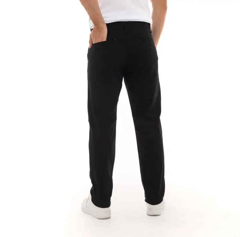 Calça masculina de sarja, alfaiataria, casual e social
