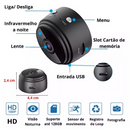 Mine camera espiã A9 sem fio, monitor remoto