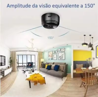 Mine camera espiã A9 sem fio, monitor remoto