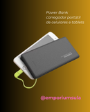 Carregador PN951 portátil via USB com bateria de litio