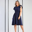 Vestido feminino MIDI, moda luxo casual soltinho