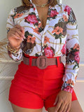 Camisa feminina estampada floral