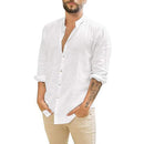 Camisa masculina de linho