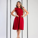 Vestido feminino MIDI, moda luxo casual soltinho