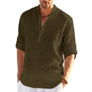 Camisa de linho masculina