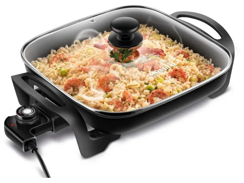 Panela elétrica multifuncional quadrada mondial 110V