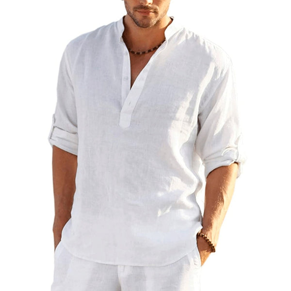 Camisa de linho masculina