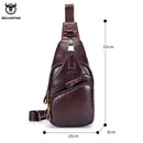 Bolsa de couro masculina BULL CAPTAIN, transversal de peito