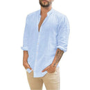 Camisa masculina de linho