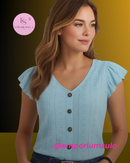 Blusa feminina, elegante e casual em poliéster e elastano, moda primavera verão