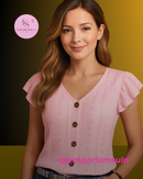 Blusa feminina, elegante e casual em poliéster e elastano, moda primavera verão