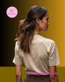 Camiseta feminina básica, 100% algodão, com estampa lisa