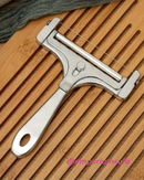 Fatiador de queijos ajustável em aço inoxidável com lamina plana