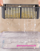 Cortador e multifadiador de de frutas e legumes, com laminas em aço inox