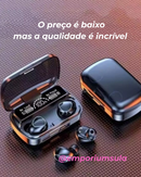 Fone de ouvido Bluetooth 5.1 M10 sem fio, stéreo com caixa de carregamento