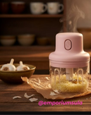 Mine processador e triturador elétrico de alimentos 250 ml sem fio
