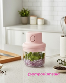 Mine processador e triturador elétrico de alimentos 250 ml sem fio