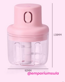 Mine processador e triturador elétrico de alimentos 250 ml sem fio