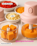 Mine processador e triturador elétrico de alimentos 250 ml sem fio