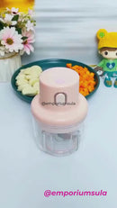 Mine processador e triturador elétrico de alimentos 250 ml sem fio