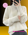 Suéter feminino, 100% lã merino, estação outono/inverno
