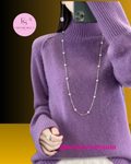 Suéter feminino, 100% lã merino, estação outono/inverno