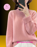 Suéter feminino, 100% lã merino, estação outono/inverno